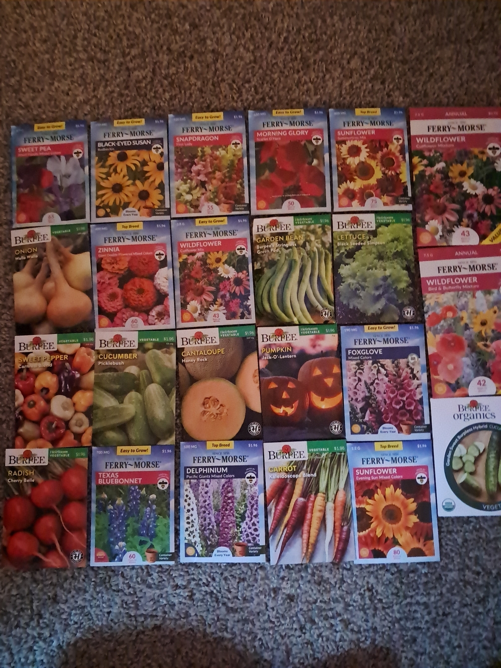 Assorted Seed Packet Collection - Multicolor